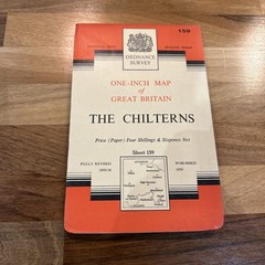 THE CHILTERNS Ordnance Survey Map 1959 Sheet 165 Seventh Series Henley on Thames