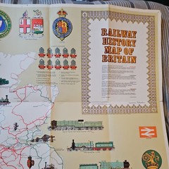 Vintage Bartholomew Railway History Map Of Britain