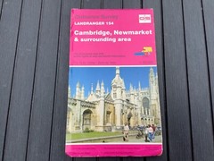 OS Ordnance Survey Landranger Map 154 Cambridge, Newmarket & area – 1991