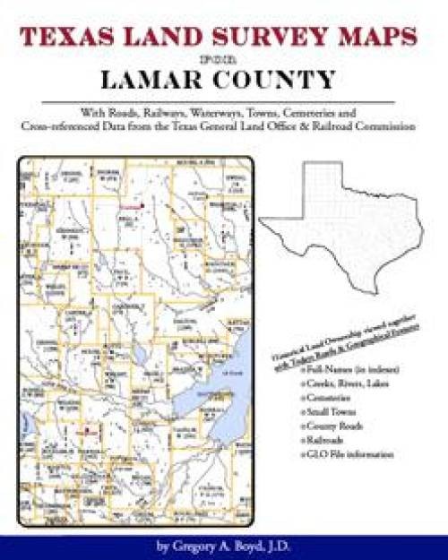 Genealogy Family Maps Cemetery Lamar County Texas TX Land Survey