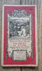 Vintage Ordnance Survey Map: SALISBURY & BULFORD Sheet 122 – 1 mile/1“ 1931