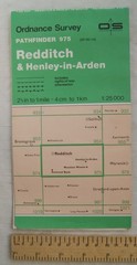 1987 OS Pathfinder map Sheet 975 Redditch & Henley-in-#rden
