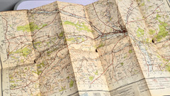 One Inch Ordnance Survey Map Sheet 167 Salisbury 1940 – Vintage Foldout