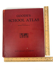 Goode’s School Atlas 1950 Hard Cover Rand McNally (Read Cond re; Covers)