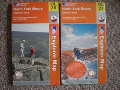 OL 26 27 NORTH YORK MOORS WESTERN EASTERN LOT EXPLORER ORDNANCE SURVEY MAPS OS