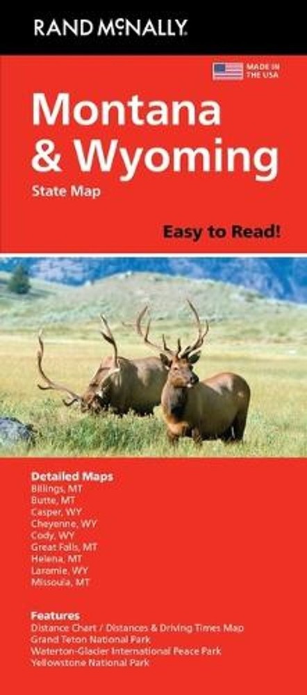 Rand McNally Easy to Read: Montana, Wyoming State Map by Rand McNally Folded Boo