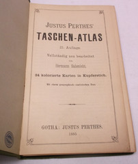 Antigue 1885 Justus Perthes Taschen-Atlas