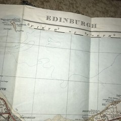Vintage OS Ordnance Survey One Inch Map 1928 Edinburgh