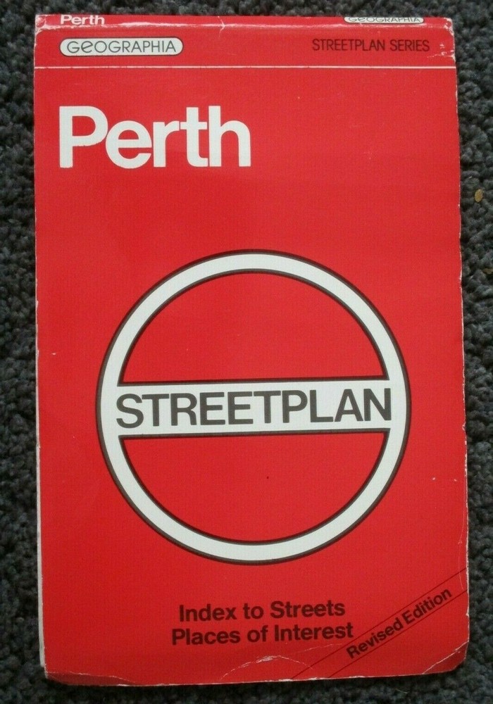 Vintage Perth Street Plan with Index Geographia 1983