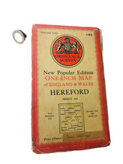Ordnance Survey Map Hereford Vintage ra