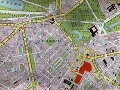 London Geographia vintage map, Circa 1970s