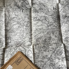 Vintage Map Sheet No 46 Norwich Norfolk Black & White Folded Reprint In Envelope
