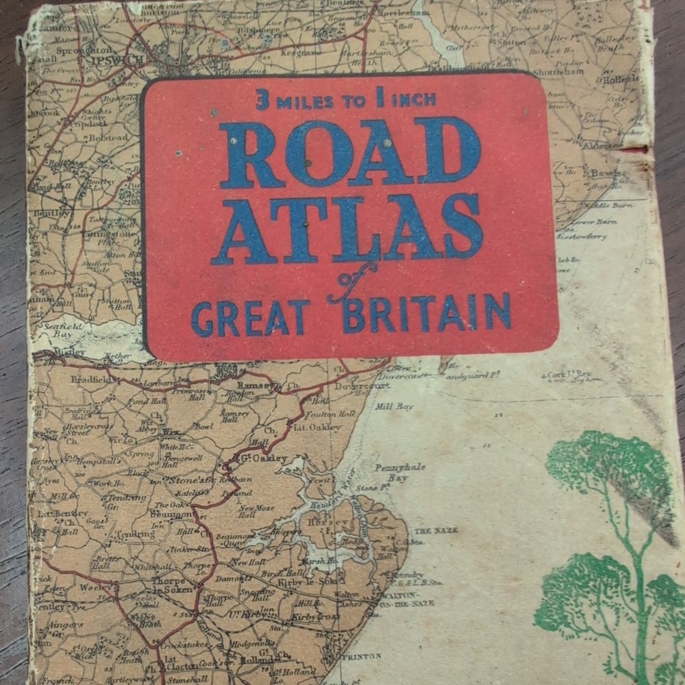 “Road Atlas of Great Britain” (c.1940) – WWII Maps Order | Original Dust Jacket
