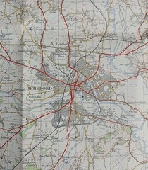 Ordnance Survey One-Inch Map, Sheet 142: Hereford (1967).