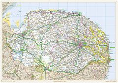 Old County Map of Norfolk , Traditional Boundary Map of Norfolk (pre-1974)