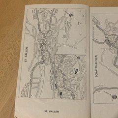 AA Continental Throughway Town Plans Basel Bern Geneva Zurich St Gallen Montreux