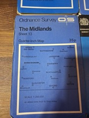 Ordnance Survey Quarter Inch Paper Map 4x