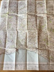 1946 Ordnance Survey One Inch Popular Edition Map 177 Taunton And Lyme Regis