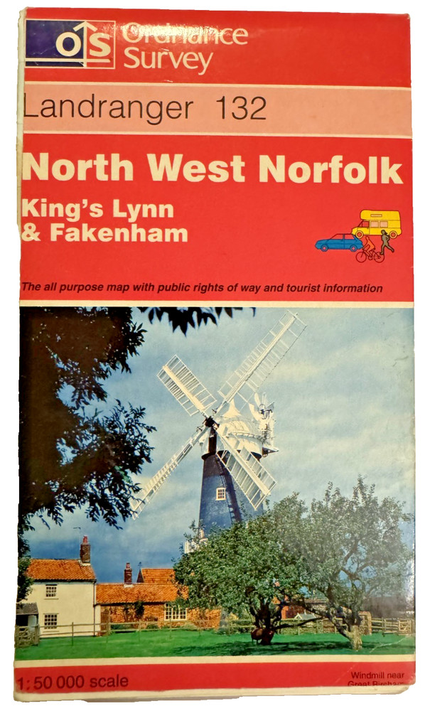 Ordnance Survey Map – Landranger Series – No.132 NORTH WEST NORFOLK, KINGS LYNN