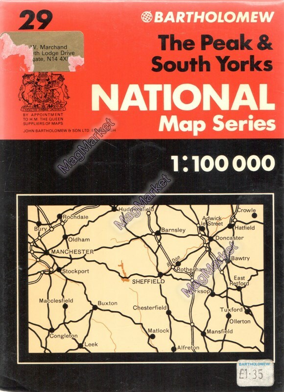 The Peaks & South Yorkshire · Bartholomew National Map Series Nº29 · 1980