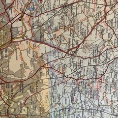 HERTS & BUCKS Bartholomews Half Inch Map No 15 1969 Including Tring Brentwood