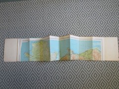 5 Vintage Bartholomews Half Inch Contoured Maps Shropshire, N Wales, Wye, Severn