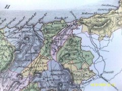 Antique Map. Banff Shire. c1882. Steel engraving. W.H. Lizars.