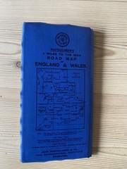 Antique 1910-1920 Bartholomews New Reduced Survey Map 12 – Cheshire – cloth