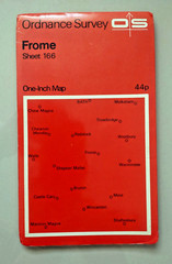 Frome OS Ordnance Survey One Inch Map Sheet 166 1972 Folding Paper