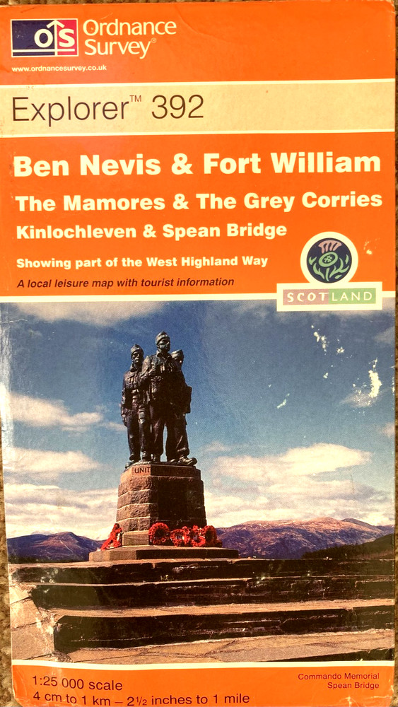 Ben Nevis & Fort William. The Mamores & The Grey Corries: Explorer Map 392