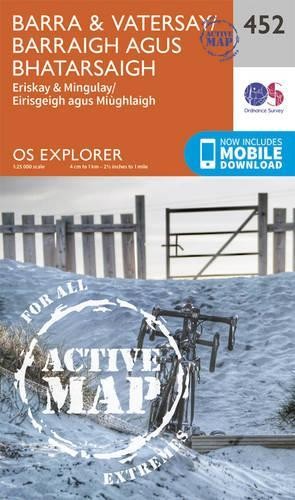 Barra and Vatersay / Barraigh Agus Bhatarsaigh (Map) OS Explorer Active Map