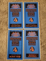 JOBLOT of 4 MAPS. SCOTLAND 51, 54,55 &56. Vintage.