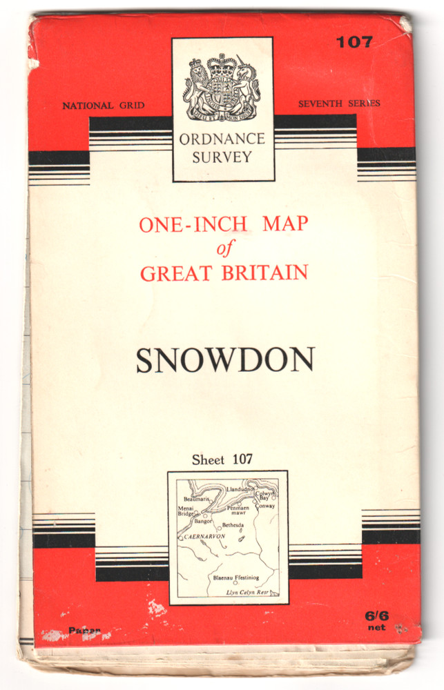 SNOWDON – Ordnance Survey One Inch Map (Seventh Series)