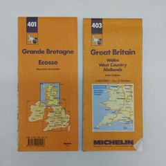 Bundle X10 Michelin Yellow & Orange Motoring/Road Maps, UK /Europe, in Wallet