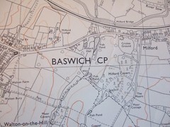Ordnance Survey (OS) 1:10 000 Sheet Map STAFFS SJ 92 SE -SJ 92 SW Large Map,1990