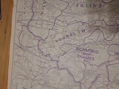 Huge Goegraphers Greater London Boroughs & Council Bounderies Wall Map –