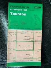 Ordnance Survey Map Pathfinder 1258 Taunton 1:25000 ST 22/32