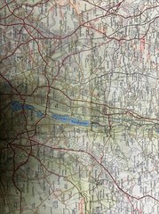 HERTS AND BUCKS Bartholomew – Half Inch Cloth Map 1963 No 15 St Albans Luton