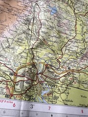 Bartholomew Map Wye Valley Hereford Vintage 70s 1971 Paper ½” Free Post UK