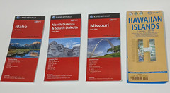 Lot of 4 Rand Mcnally Folded Maps: (Missouri, North-South Dakota, Idaho, Hawaii)