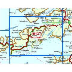 Norway Svolvær map 10137 Norge-serien 1:50,000 topogrpahic walking hiking