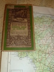 Vintage ORDNANCE SURVEY ROAD MAP OF CAERNARVON, BANGOR & COLWYN BAY 1928.