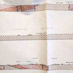 1954 Arbuckle Mountains OK Geologic Color Map Anticline Murray Pontotoc Johnston