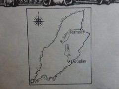 1840 VICTORIAN reprint 1st Ed 0S MAP ISLE OF MAN DOUGLAS RAMSEY vgc