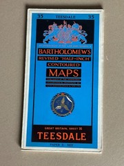 Vintage Bartholomews Half Inch Paper Map, Sheet 35, Teesdale