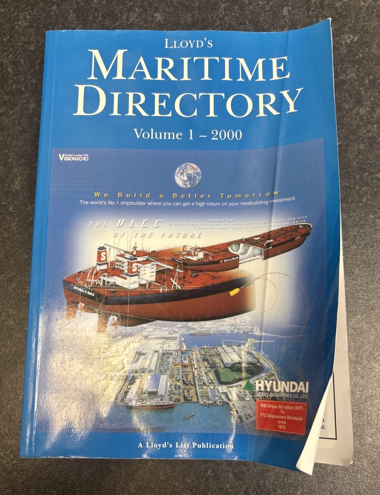 LLOYD’S MARITIME DIRECTORY – VOLUME 1 – 2000 – LARGE PAPERBACK EDITION