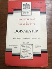 Ordnance Survey 7th Series One-Inch Map Cloth-backed Sheet 178 Dorchester