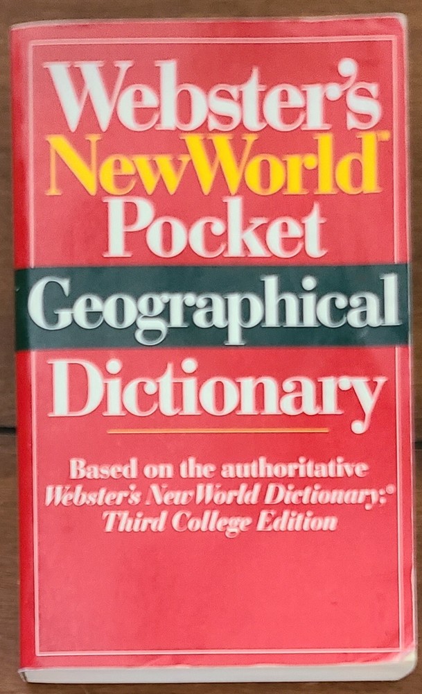 Webster’s New World POCKET GEOGRAPHICAL DICTIONARY (Paperback 1994)