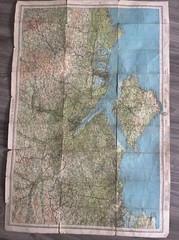 1930s Bartholomew’s revised half-inch Map of NEW FOREST isle Of Wight