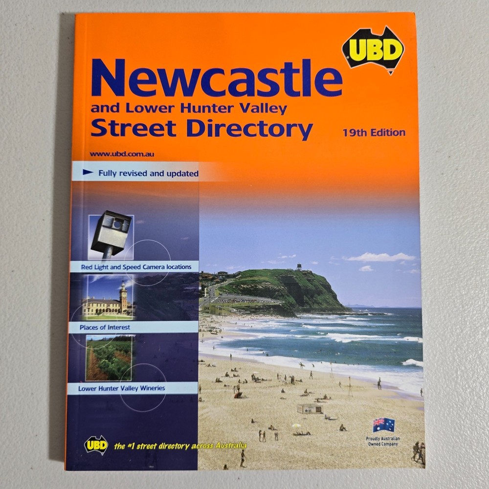 Newcastle & Lower Hunter Valley Street Directory by UBD Gregory’s – Paperback